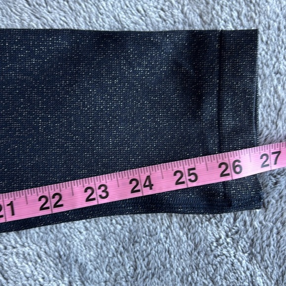 Athleta Twilight Tight Leggings Navy Glitter Sparkle Shimmer High Waisted Size S - Picture 7 of 7